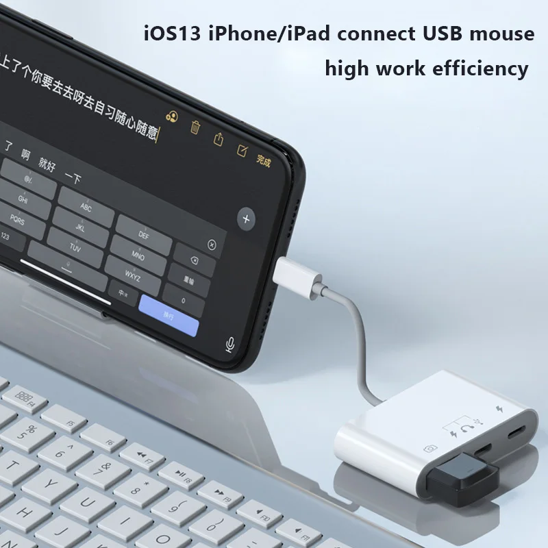 3 5mm Audio Headphone Aux Jack Adapter with USB C Charger Splitter for 4 in 1 to Converter for iPhone XS Max XR X 8 7 iPod iPad