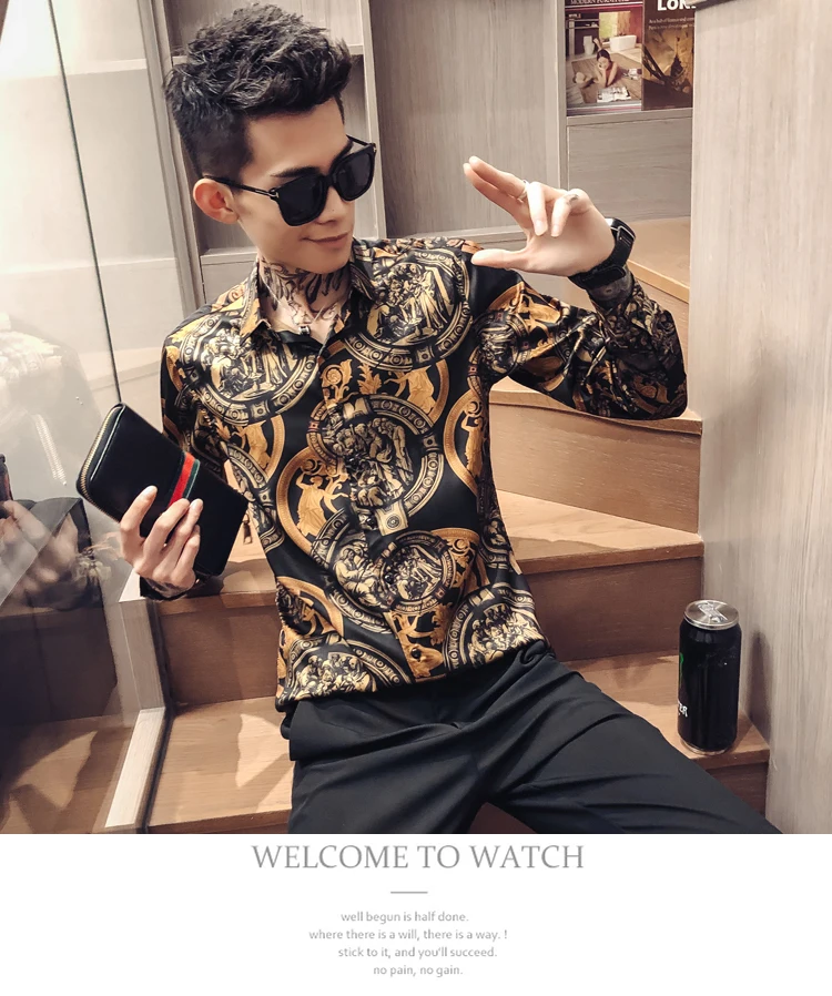Мужские рубашки с принтом Иисуса, повседневные облегающие рубашки Camisa Masculina, дизайнерские уличные рубашки, Мужская одежда, мужская одежда, Chemise Homme