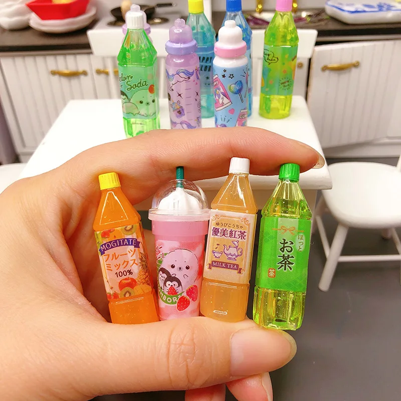 5PCS Mini Beer Drinks Milks Dollhouse Miniature Play Food for  s Doll Toy CN 