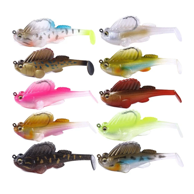 10pcs Dark Sleeper Swimbaits soft lure 3 inch 3/8oz fishing pike