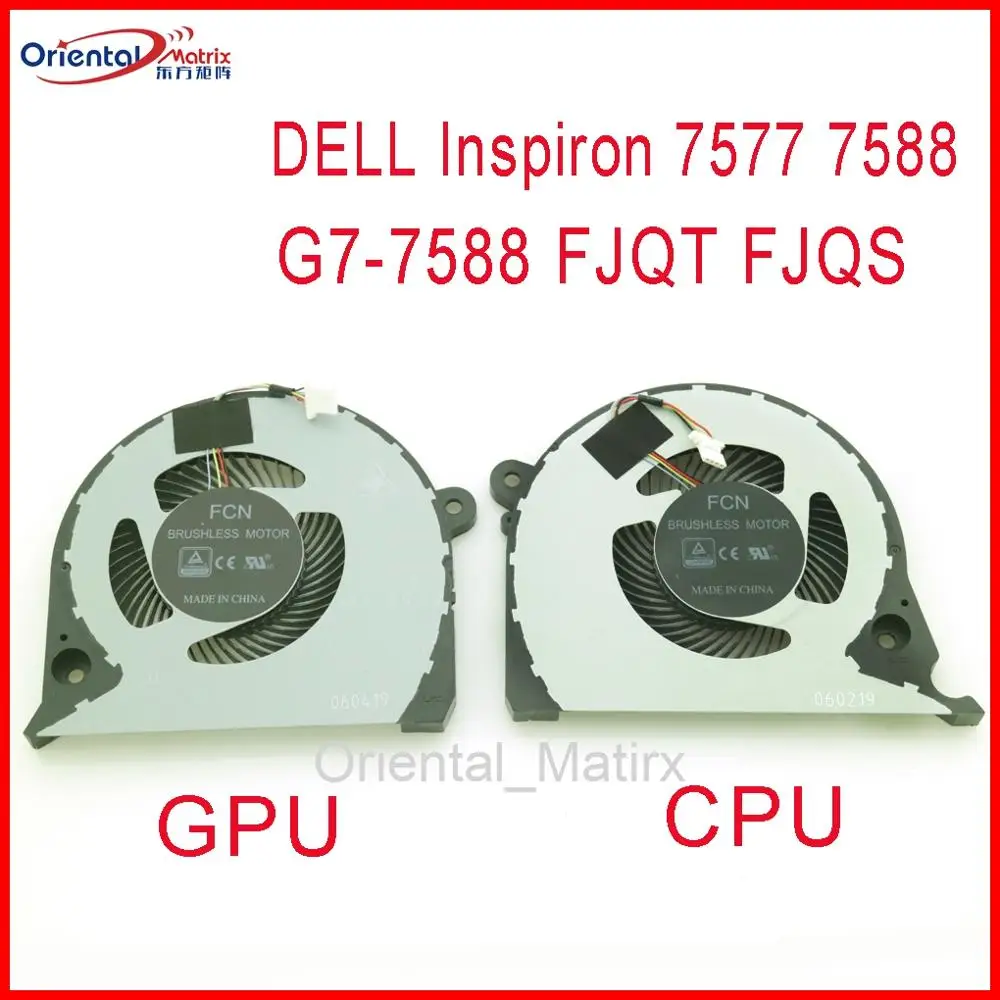 DFS200005CD0T DFS541105FC0T EP DC5V 0.50A 4Pin для DELL inspiron G7 7588 FJQT FJQS охлаждающий вентилятор