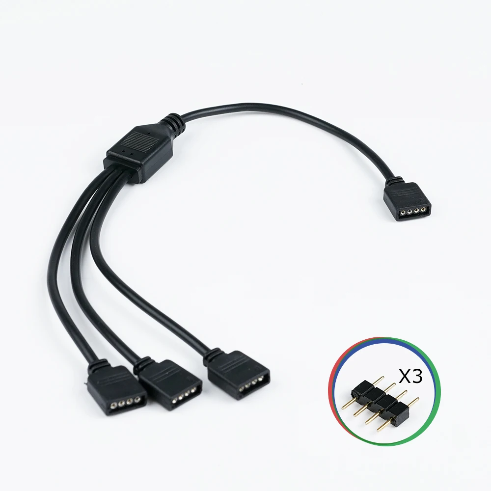 Разветвитель материнской платы RGB AURA 12 В 4 контакта двойной гнездовой порт от 1 до