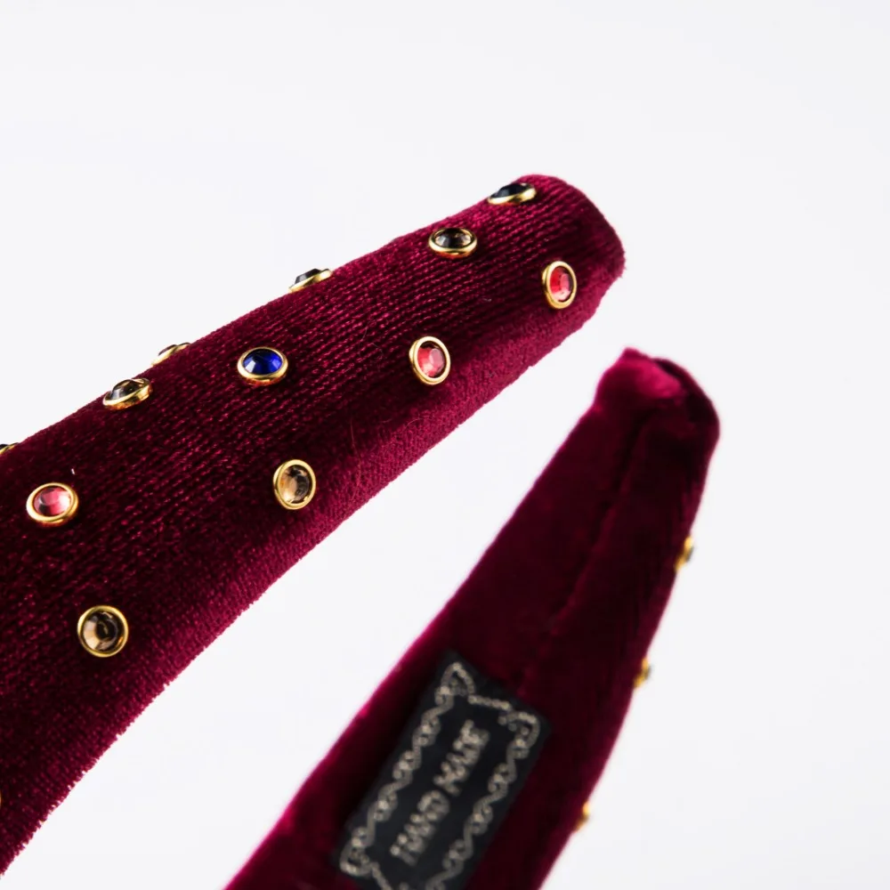 Модные женские туфли многоцветные Стразы Hairband сплошной цвет Для женщин обруч для волос простая красивая обувь; большие размеры нарисованной длинноволосой девочкой, головная повязка, аксессуары для волос