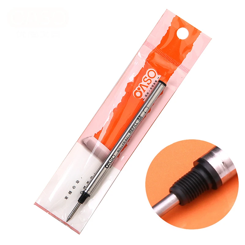 

OASO Universal Roller Ball Refill 5pcs/lot High Quality Screw Type 0.5mm Black Ink Refills for Rollerball/Signature Pen
