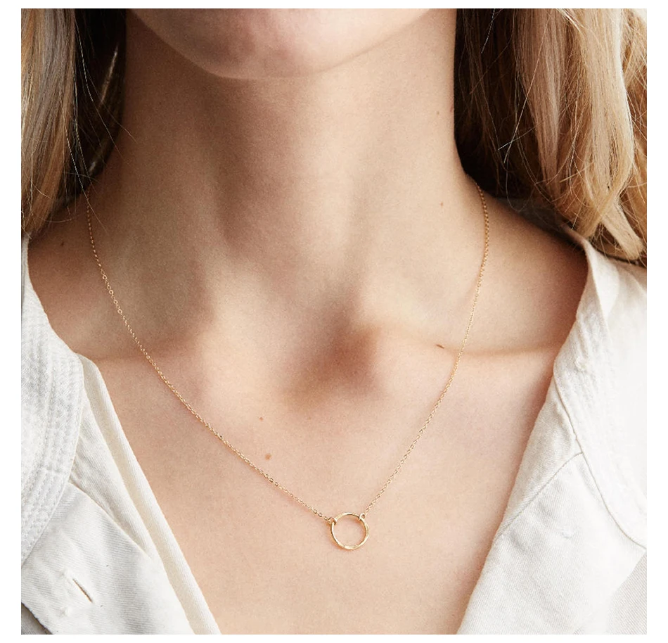 E-манко модные ожерелье с подвеской простые классические длинные цепи квадратный медные ожерелья Золото Цвет ленты ювелирные изделия для Для женщин