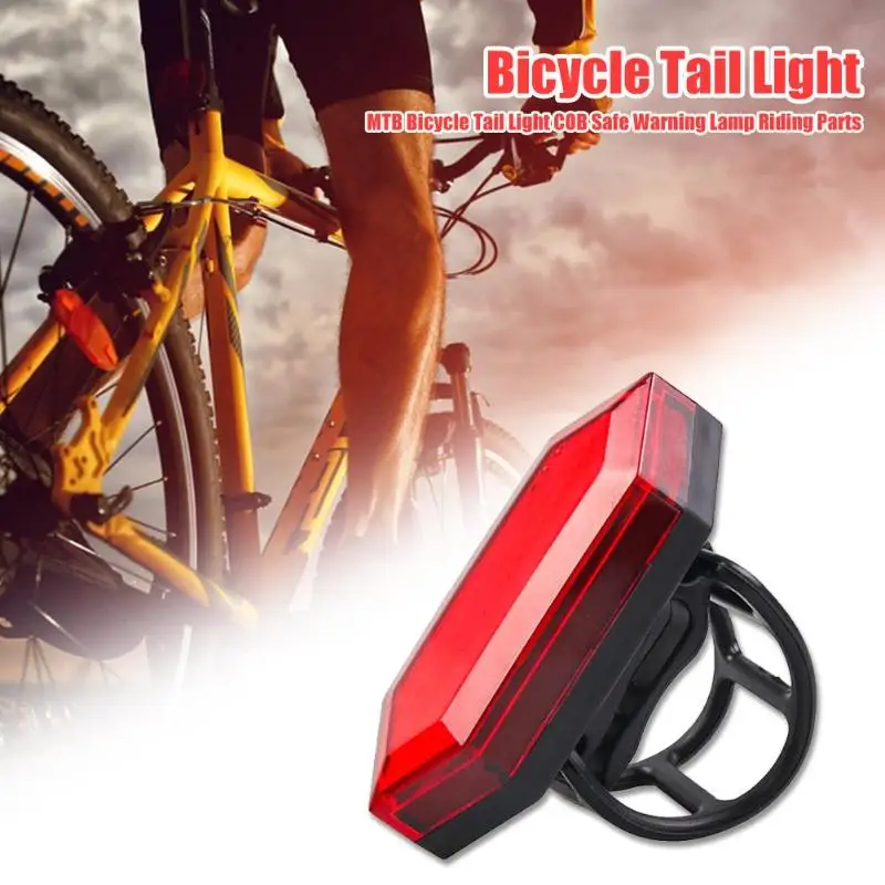 USB перезаряжаемая MTB велосипедная задняя фара COB безопасПредупреждение лампа Запчасти для езды