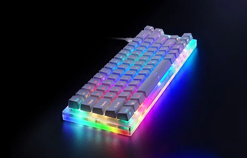 Womier 66 ключ пользовательская механическая клавиатура комплект 65% 66 PCB чехол стабилизатор поддержка световые эффекты с RGB переключатель led