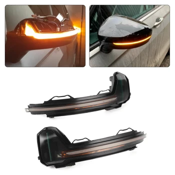 

Car LED Side Mirror Dynamic Turn Signal Sequential Light Fit for MK2 2017 2018 2019 Light Bulbs For Cars Yellow Accessories