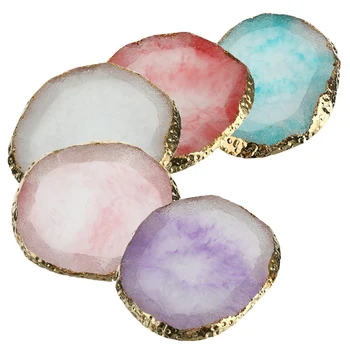 

1PC Natural Resin Agate Nail Color Palette Display Holder Drawing Nail Paint Color Showing Palette Mixing Art Accessories Nail