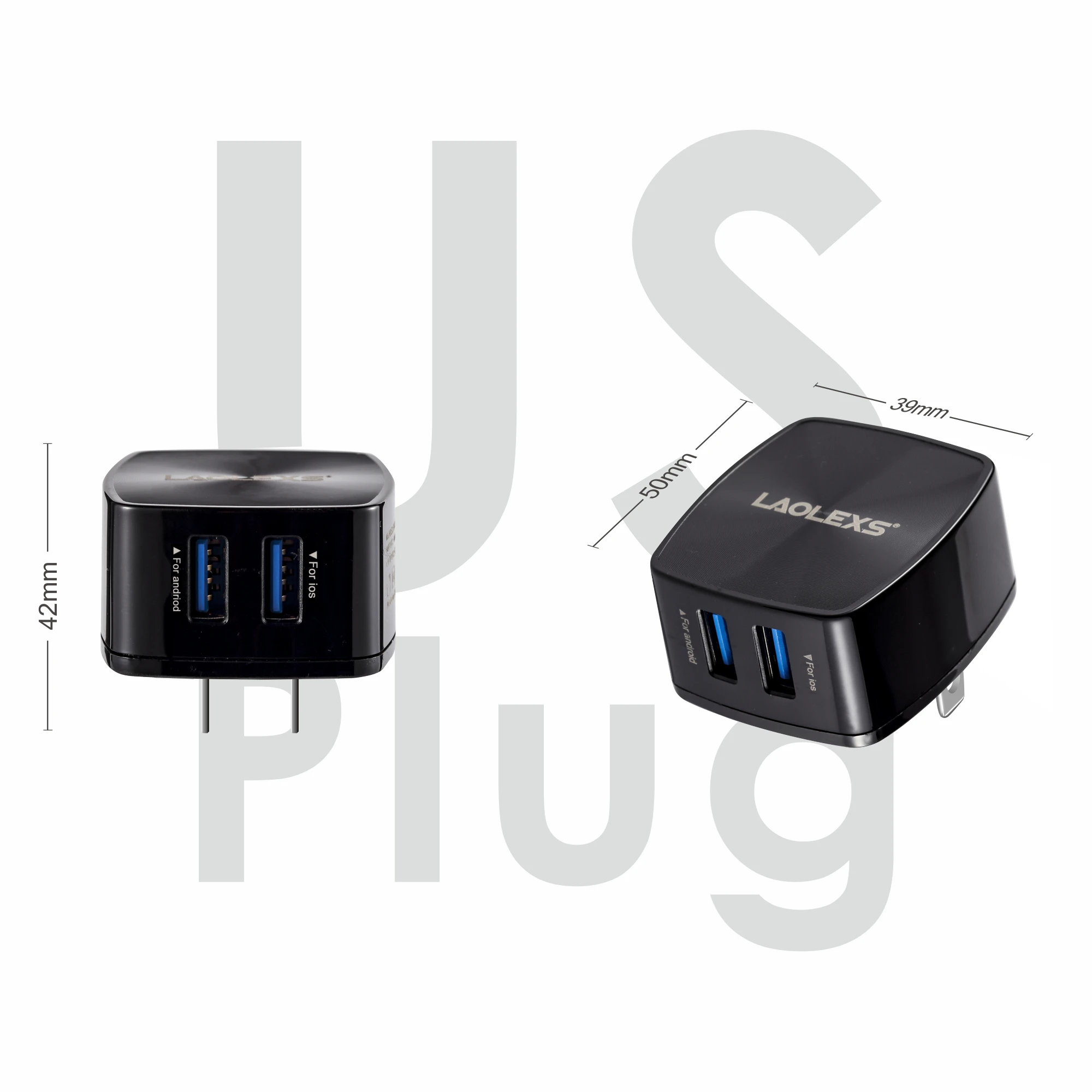 USB адаптер LAOLEXS для быстрой зарядки 2 4 А 12 Вт порта|Зарядные устройства| |