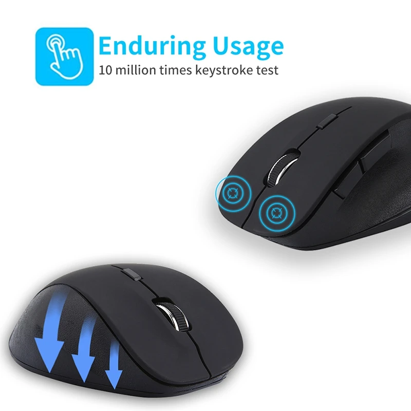 Bluetooth 4,0 и 2,4G двухрежимный беспроводной игровой мыши для ПК, Mac, ноутбука, Android планшета