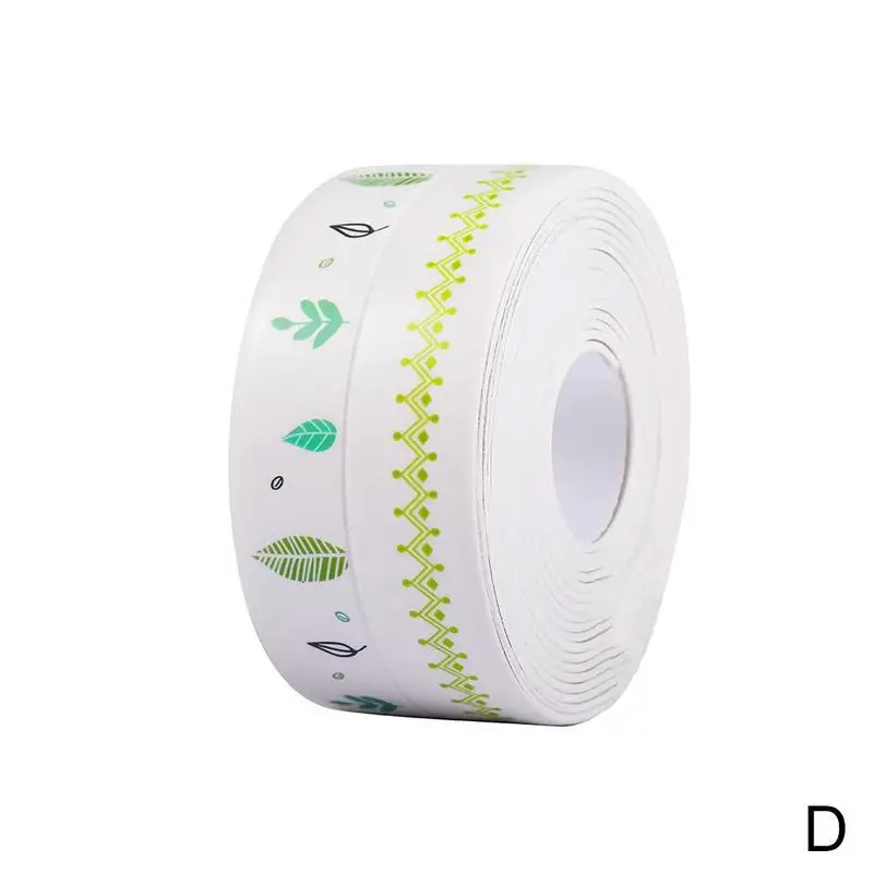 1pc Acrylic Waterproof Mildew-proof Cartoon Printed Tape Kitchen Bathroom Sink Self-adhesive Sealing Strip Kitchen Gadgets - Цвет: D