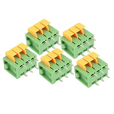 

5 Pcs 6 Pin Vertical Mount Screwless Terminal Block 10A