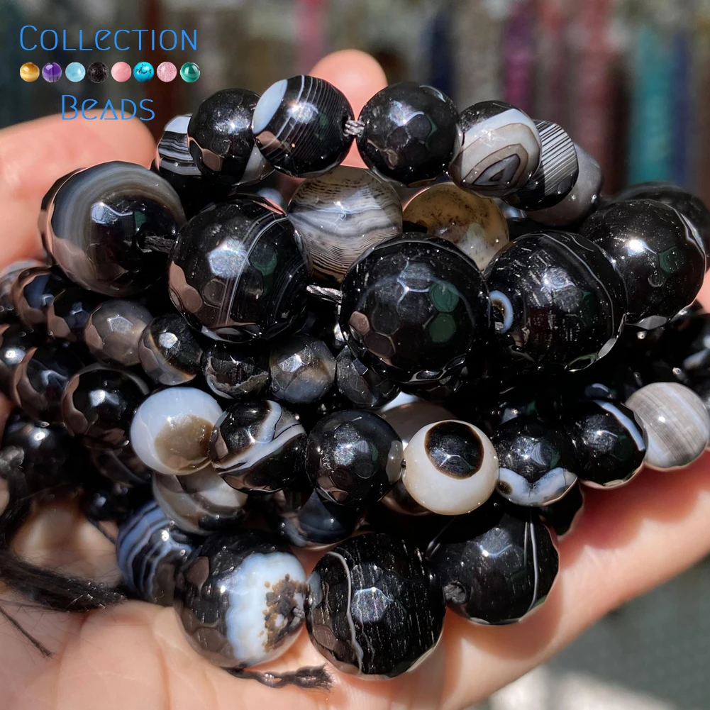 Round Loose Beads Natural Gem Beads Crystal Energy Stone Beads for Jewelry  Making 15 (Purple Frosted Agate, 12MM)