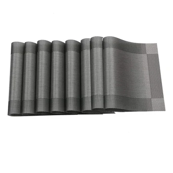 

8 Pcs Placemat PVC Dining Non-Slip Insulation Table Mat Plate Pads Bowl Pad Coasters Table Cloth Pad Mats Table Bowl Mats Home D