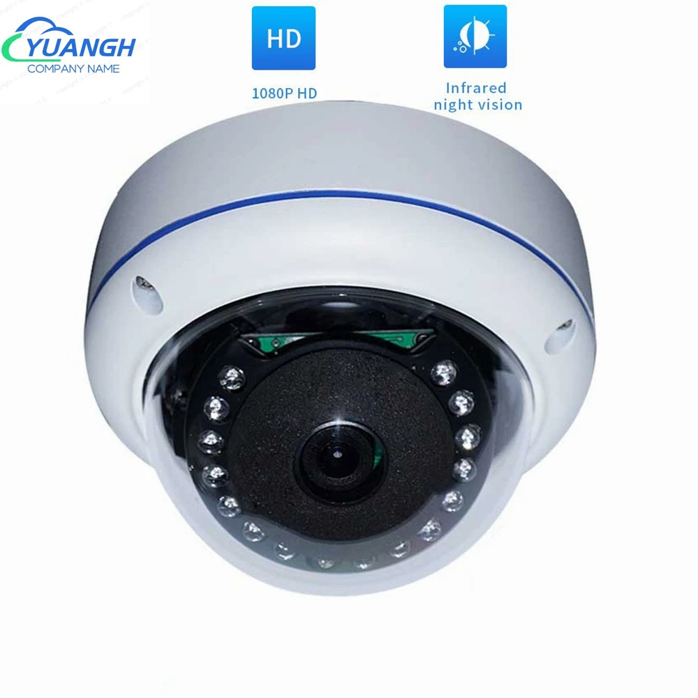 

2MP Panoramic Camera Dome 360 Degree 1.56mm Lens IR Night Vision 1080P Vandalproof Metal Dome Indoor CCTV Camera