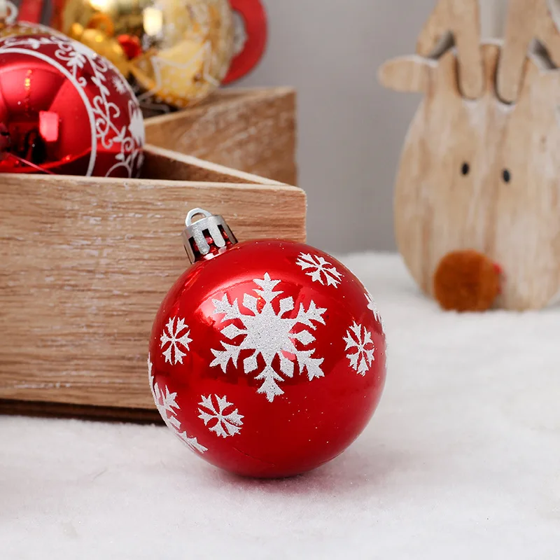 6 см* 24 золотые Рождественские шары для рисования, Рождественские елочные украшения, подвесные шары, Декор, елочные шары, украшения для рождества, вечерние, подарки
