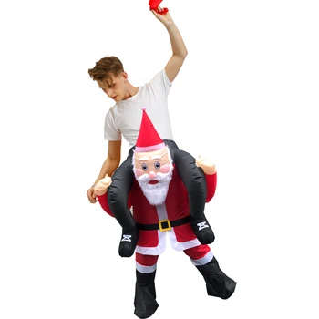 

Inflatable Costumes Christmas Cosplay Costume Santa Claus Carry on Me Ride Me with False Legs Disfraz for Adult Man Woman