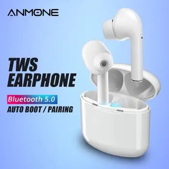 

ANMONE Tws Blutooth 5.0 Wireless Earphones Handsfree Earpiece Sports Earbuds With 400mAh Charging Dock Box For Phone