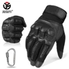 Touch Screen Tactical Rubber Hard Knuckle Full Finger Gloves Military Army Paintball Airsoft Bicycle Combat PU Leather Glove Men ► Photo 1/6