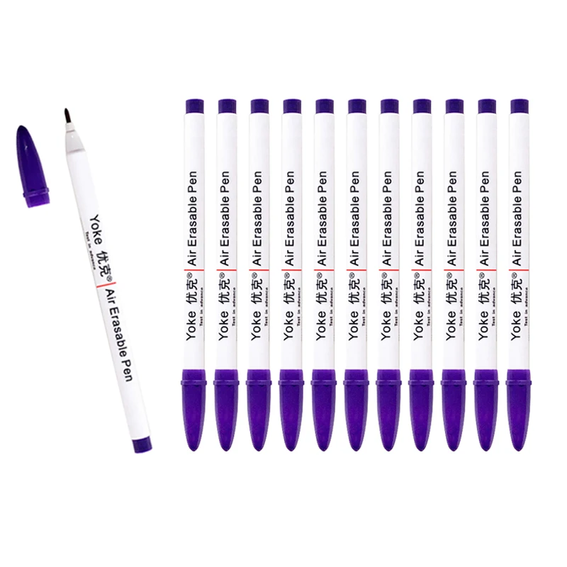 12pcs/Set Erasable Pneumatic Pen, Invisible Dot Marker, Fabric Marker Pen with Fade Ink, DIY Sewing Marker