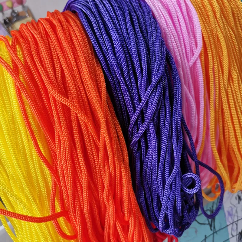 4/5/6mm PP Beam Mouth Polypropylene Rope Closing Cord Crochet Nylon Hollow Drawable Braided Hook Bag Portable Tying Rope polypropylene rope