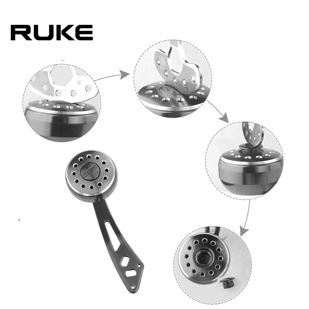 RUKE Fishing Reel Tool Portable Fishing Reel Handle M7/M8 Screw Remove Tool Handle Knob Caps Open Tool Fishing Reel Accessory