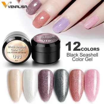 

New Nail Art VENALISA Mermaid Opal pearl series seashell Powder Gel Polish Enamel UV Gel Glitter Platinum Nail Polish Lacquer