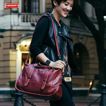 

New Fashion Women's Handbag Female Shoulder Messenger Bag Crossbody Bags Trend Cowhide Travel Large-capacity Genuine Leather Big