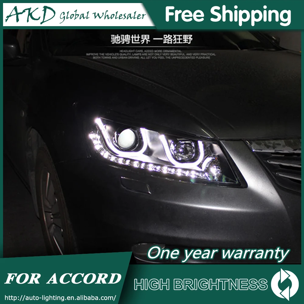 Головной светильник s для автомобиля Honda Accord 2008-2012 Accord DRL Дневной ходовой светильник светодиодный Биксеноновая лампа противотуманный светильник s аксессуары для автомобиля
