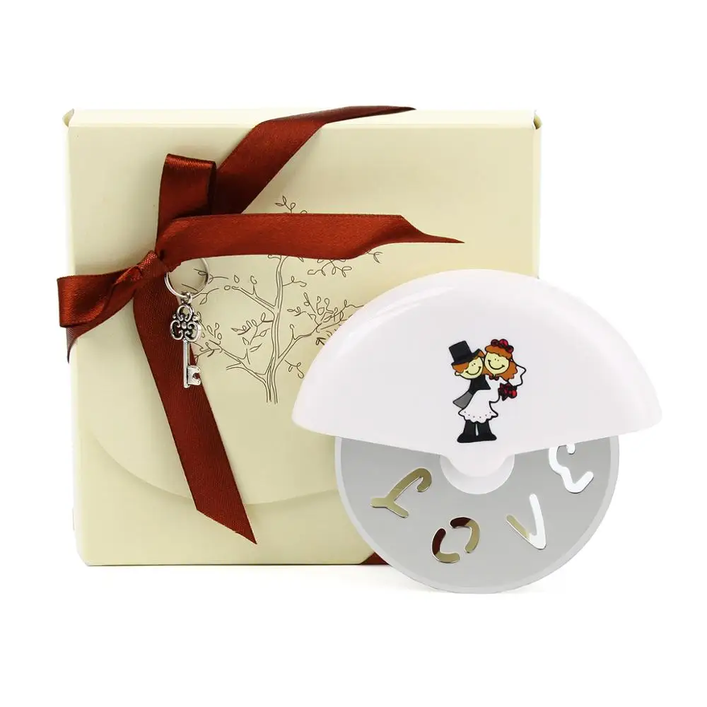 Set di 10 Wedding Party Favor Pizza Cutter Ruote, Pratico Cucina Regalo