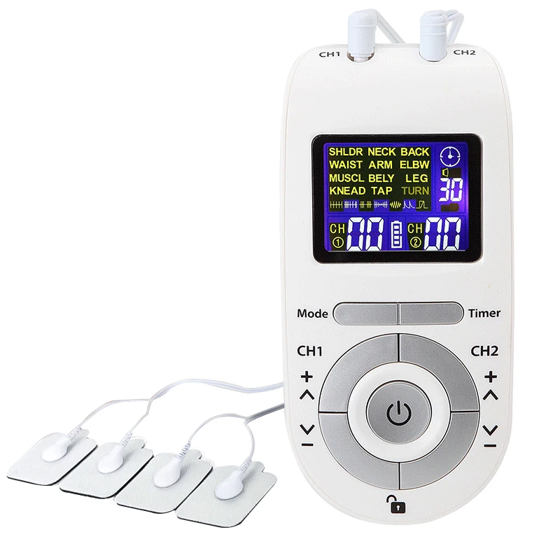 Электронный Импульсный блок и 4 электродные прокладки для мышечной жесткости