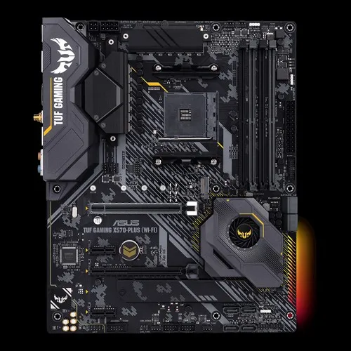Материнская плата ASUS TUF GAMING X570 PLUS (Wi Fi) AMD AM4 ATX игровая материнская поддерживает PCIe 4