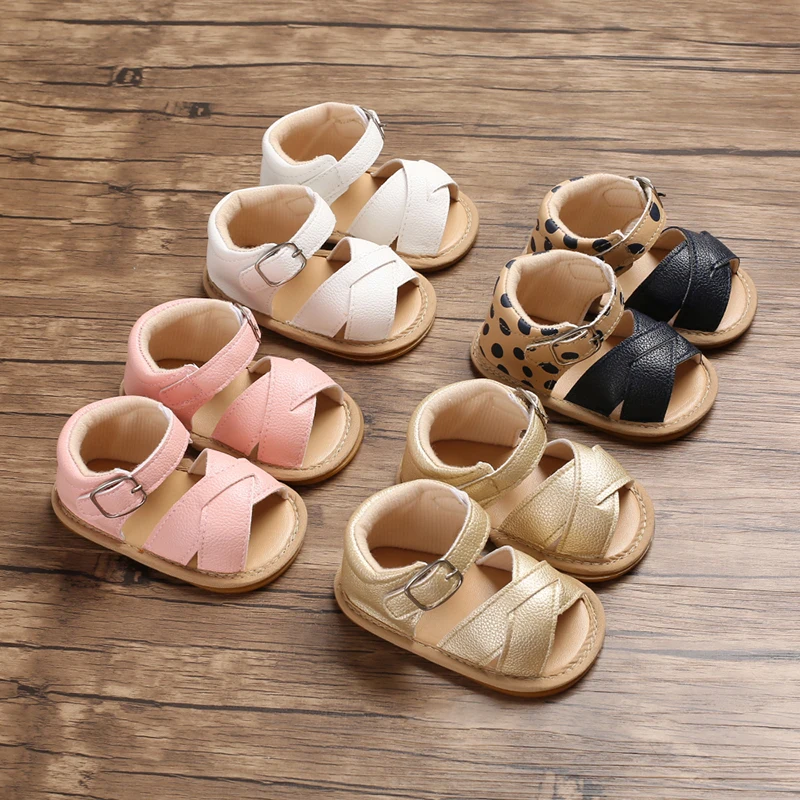 Pudcoco US Stock Fashion Newborn Infant Baby Girls 0-18M Sandals Prewalker Non-slip PU Leather Shoes