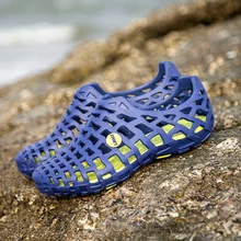 

Summer Men Water Shoes Breathable Beach Sandals Upstream Water Shoes Women's Quick-drying Hollow Slippers Aqua Shoes Men 2021