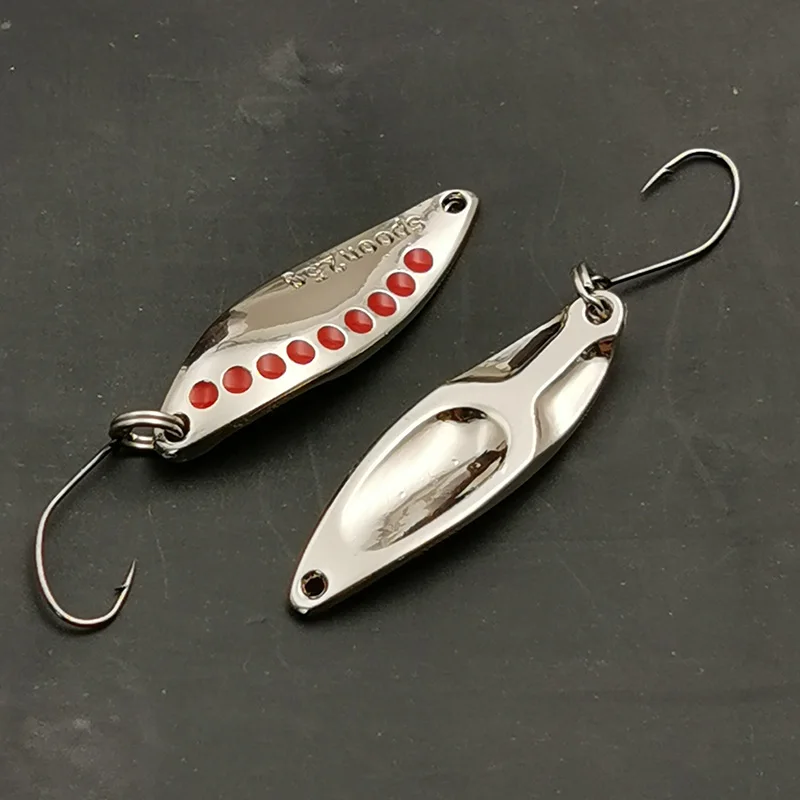OUTKIT Metalllöffel Pailletten Angelköder Pesca Leech Jig Wobbler Isca Künstliche Wobbler für Fliegenfischen Harte Köder Forellenköder – Detail 5