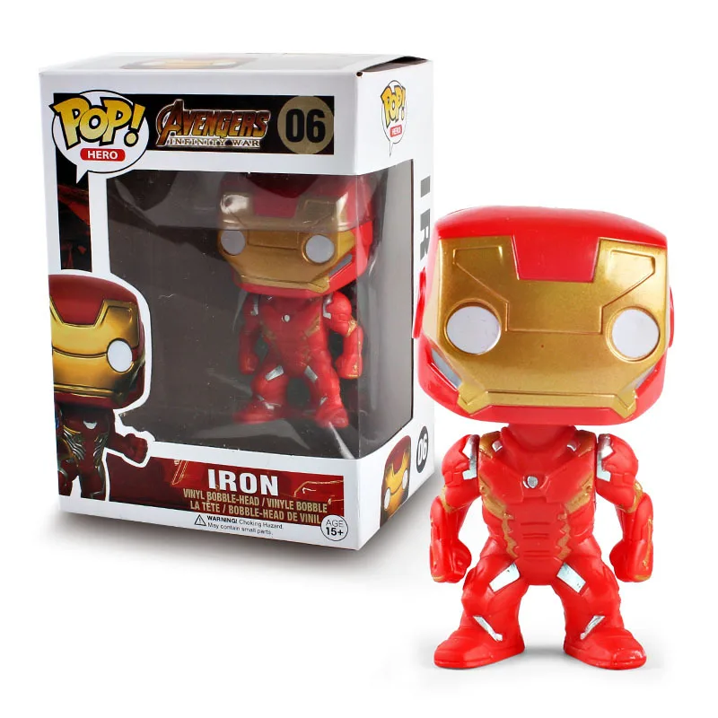 FUNKO поп фигурка игрушки Мстители 4 Marvel Бесконечная война Американский капитан паук фигурка мужчины игрушка для детей подарок на день рождения