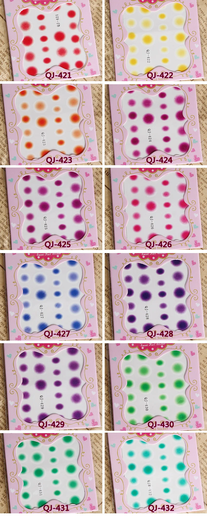 Nail Sticker Blush Fat a Ellipse Series Water Transfer Nail Decals Decal 12