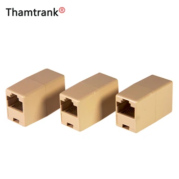 

RJ45 Network Through Interface Network extended Connector CAT5 RJ45 Network Cable Extender Plug Coupler Joiner Splitter 20pcs