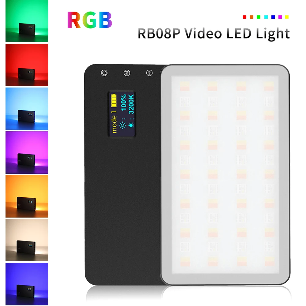  VILTROX Weeylife RB08P RGB 2500K-8500K Mini Video LED Light Portable Fill Light Built-in Battery fo