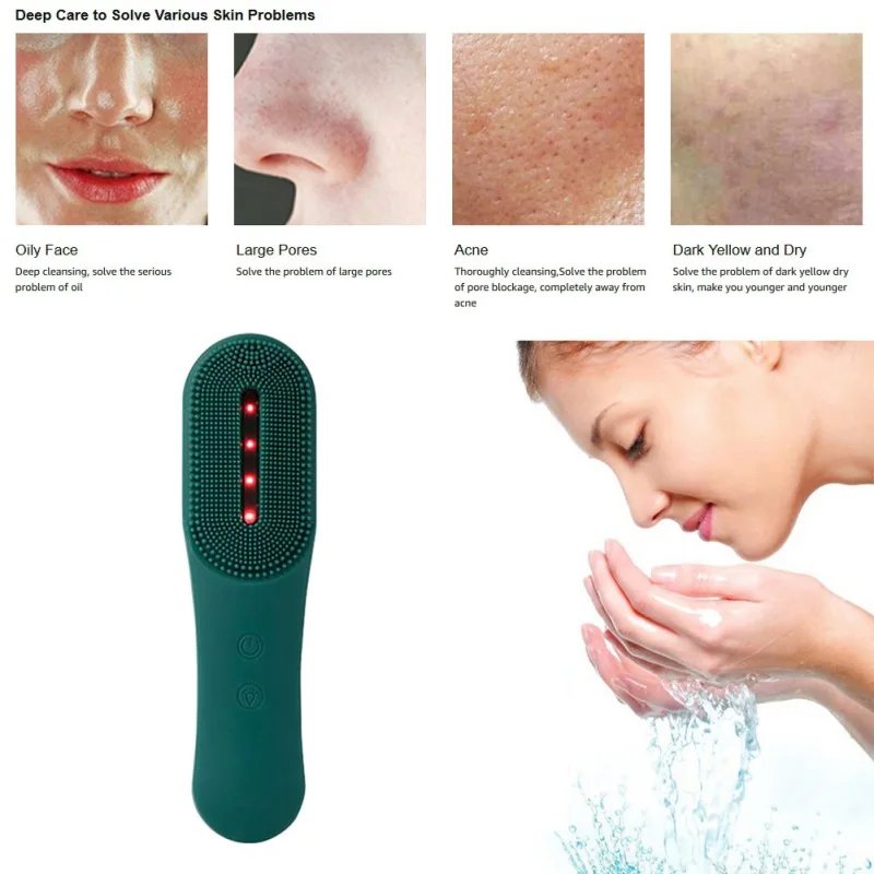 Impermeável da Escova da Pele da Escova da Cara do Silicone para a Limpeza Escova de Limpeza Massager para Limpeza Profunda Esfoliante Facial a 1 Beleza e saúde