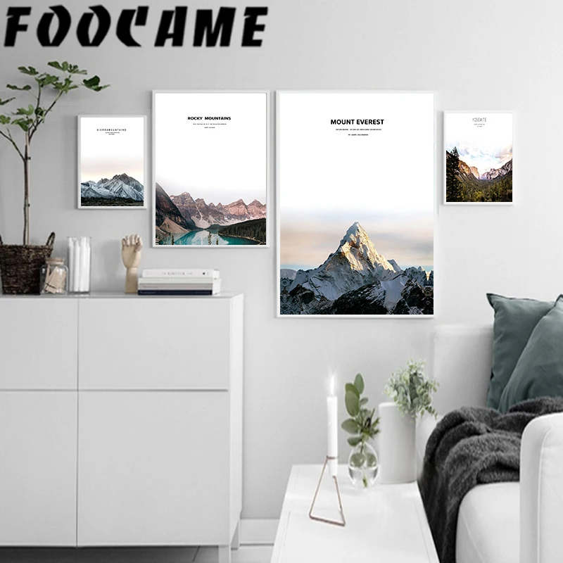 Настенная картина с изображением скандинавских гор настенный плакат на холсте