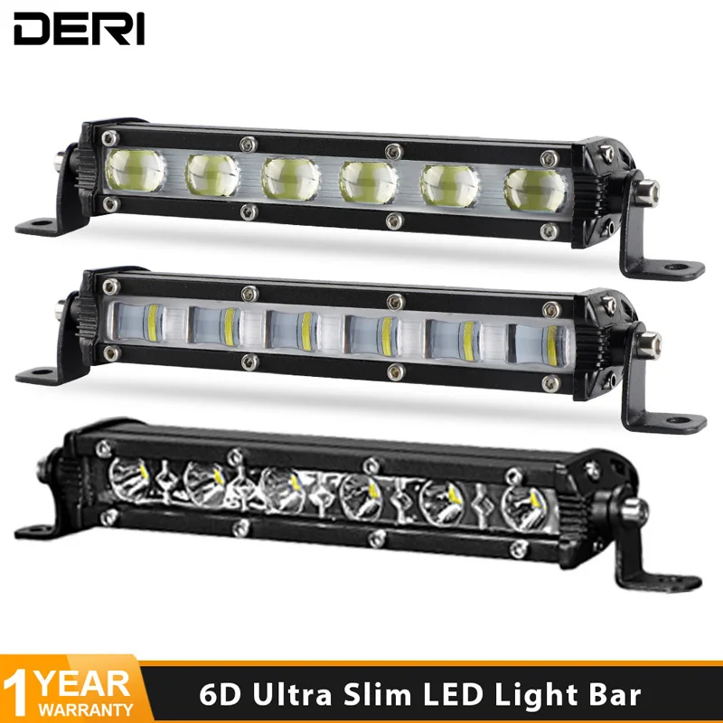 7 Inch 18w Slim Led Light Bar 6d Flood Spot Led Bar Work Lamp Driving Light For Jeep Truck Trailer Offroad Atv 4x4 Car 12v 24v - Light Bar/work Light AliExpress