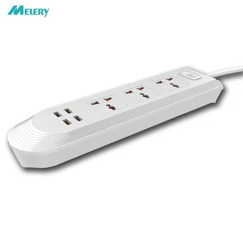 

Multiple Power Strip 3 Way Outlets Leads Electric Universal AC Plug Socket with USB Outlet Switch 2m Extension Cord Brazil USA