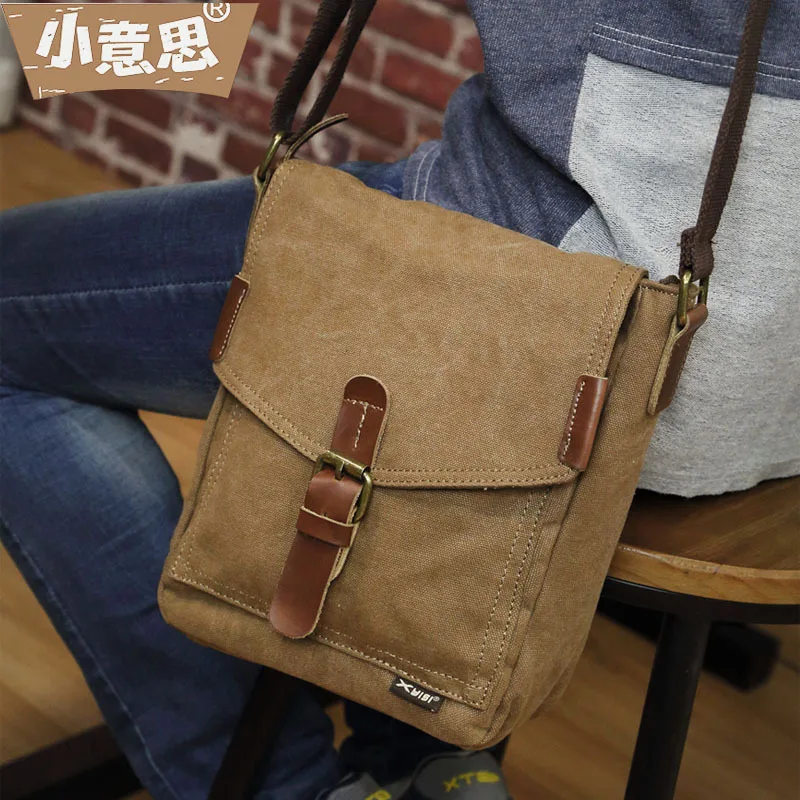 

New Style MEN'S Messenger Bag Canvas Casual MEN'S Single-shoulder Bag Bag