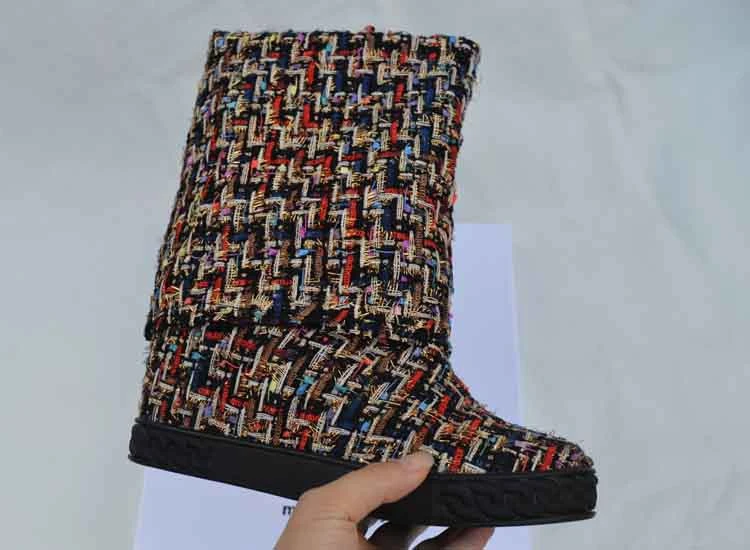 Г.; Лидер продаж; Botas Feminina; женские ботинки без застежки; женская обувь на танкетке; шикарные короткие ботильоны с круглым носком; сезон осень-зима