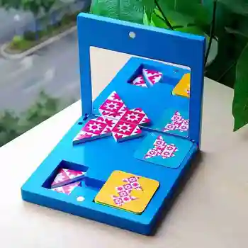 

Educational Wooden Mirror Jigsaw Toys Mirror Imaging Puzzle Children Brain Spatial Thinking Logic Reasoning Intellectual Toy