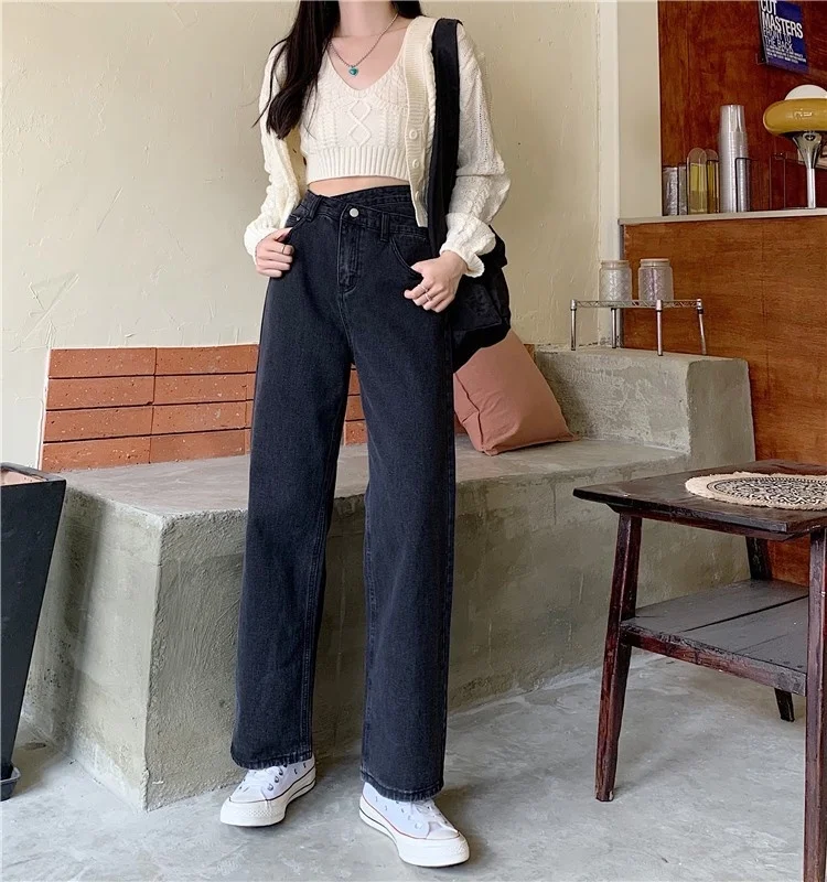 Дизайнерские шикарные джинсы с высокой талией | Женская одежда