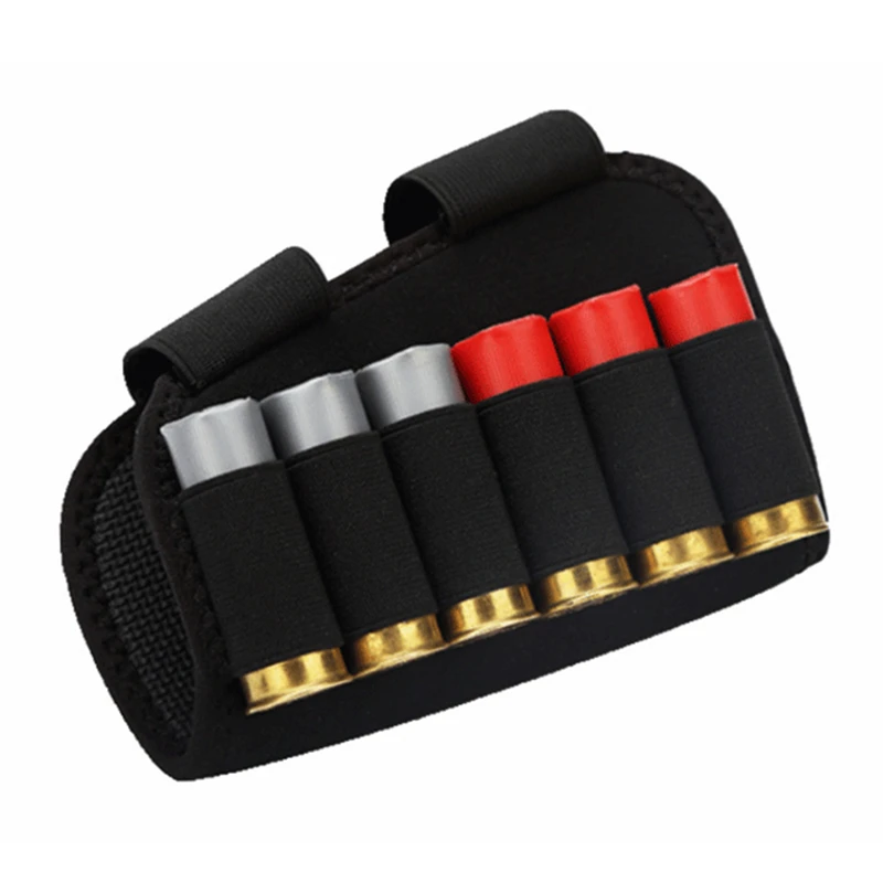 Thickening Prevent Slipping Elastic Buttstock 12 Gauge Ammo Case Pouch Holder Hunting Bags Holsters Gun Accessories Nylon | Спорт и
