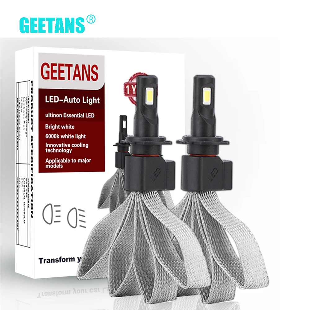 

Geetans 2pcs H4 LED H7 9005 HB1 HB3 9006 9007 H11 880 car light lamp bulb External Light LED light 72W 8000lm for all car ED